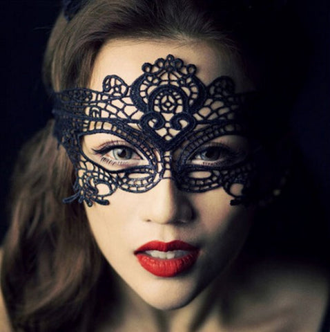 Black Sexy Lady Lace Mask Cutout Eye Mask