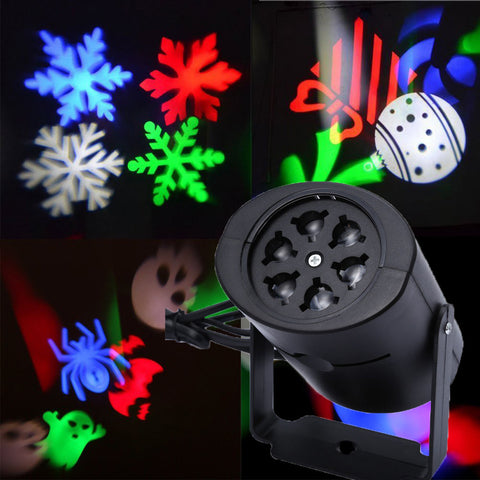 LED Stage Light Heart Snow Spider Bowknot Bat Christmas Party