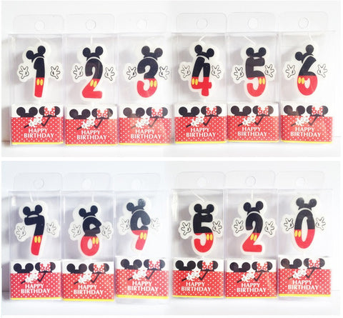 Anniversary Cake Numbers Age Candle Party Mickey Minnie