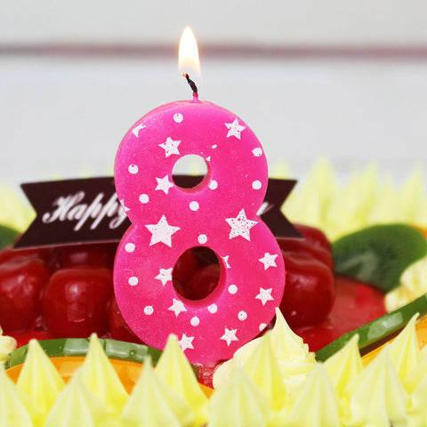 Birthday Cake Numbers Decoration Candles Boys&Girls