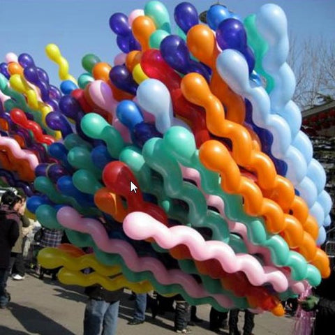 Helium Spiral Latex Party Balloons