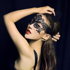 Black Sexy Lady Lace Mask Cutout Eye Mask