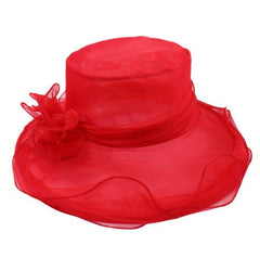 Fashion Show Wide Brim Hat Organza