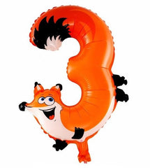 Animal Number Foil Party Balloons