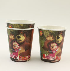 Cute Masha & Bear Design Paper Cups