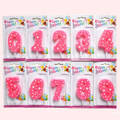 Birthday Cake Numbers Decoration Candles Boys&Girls