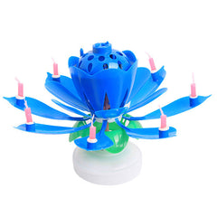 Musical Lotus Flower Happy Birthday Party Candles