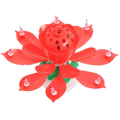 Musical Lotus Flower Happy Birthday Party Candles