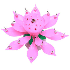 Musical Lotus Flower Happy Birthday Party Candles