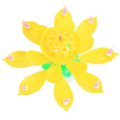 Musical Lotus Flower Happy Birthday Party Candles