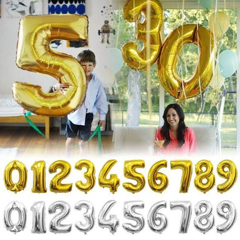 Balloons Digit air Ballons Birthday Party Wedding Decor