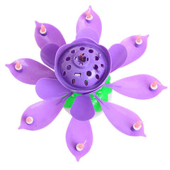 Blossom Lotus Flower Candle Birthday Party Cake