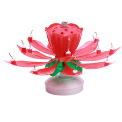 Blossom Lotus Flower Candle Birthday Party Cake