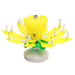 Blossom Lotus Flower Candle Birthday Party Cake